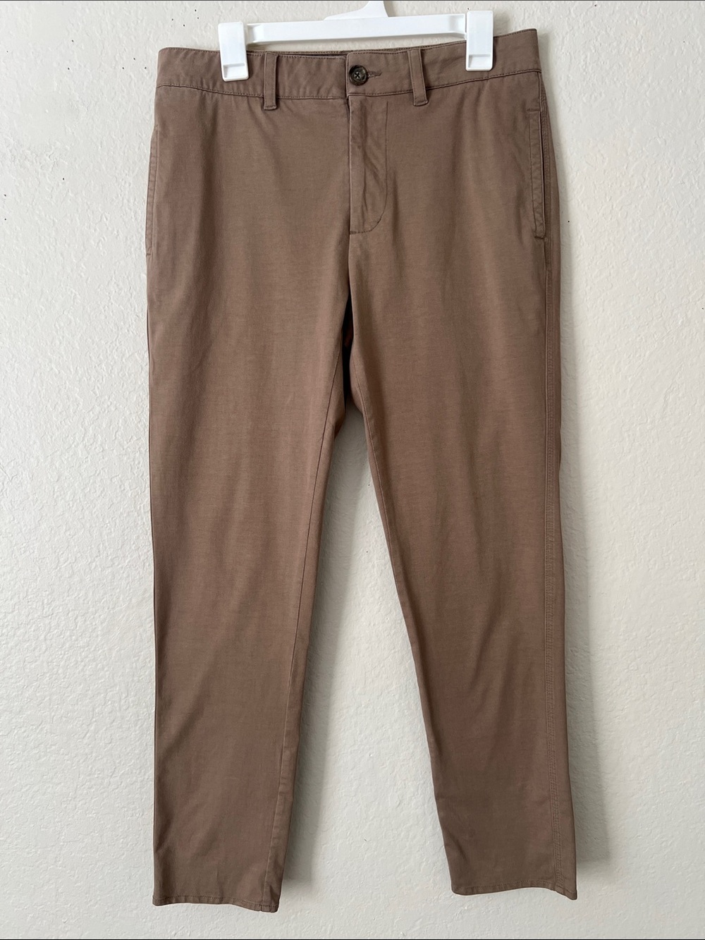 Like New! JAMES PERSE 100% Cotton Zip Fly Straight Leg Pants Tan WDCJ1692 27